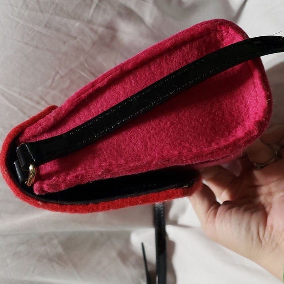 Kate spade pink and red felted crossbody rare - Picture 14 of 14